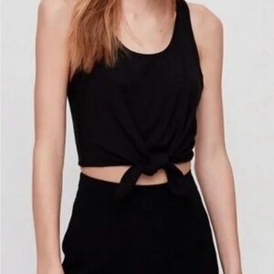 Babaton Black Tie-Front Tank Top - Jeronimo Top